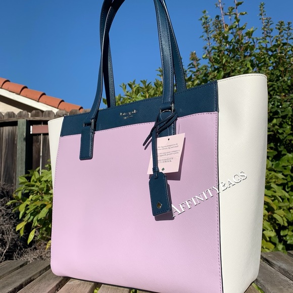 Kate Spade Cameron Lavender Navy Contrast laptop - Picture 4 of 8